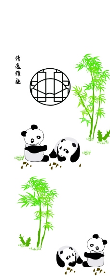 熊猫竹子图片