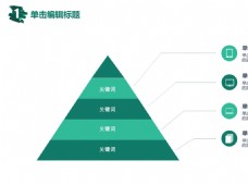 简约三角形层级关系ppt模板