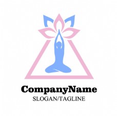 时尚瑜伽LOGO标志设计矢量素材