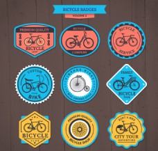 复古可爱的彩色自行车徽章包