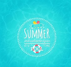 创意夏季游泳池海报