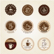 咖啡杯复古优质咖啡厅标志