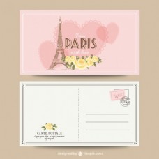 巴黎浪漫的明信片