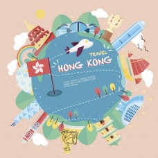 香港球形地图观光旅游
