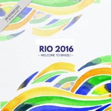 2016rio奥运风格水彩背景