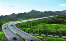 高速路桥3D模型图片