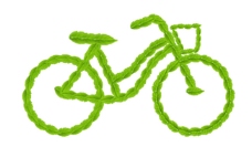 绿色环保自行车模板