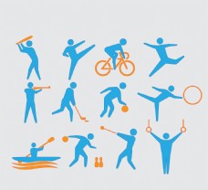 奥运会运动员卡通小人