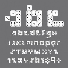 创意骰子字母设计