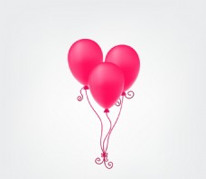 粉色气球束矢量素材