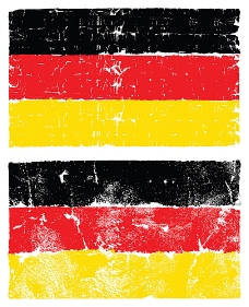 黄色背景德国国旗图案