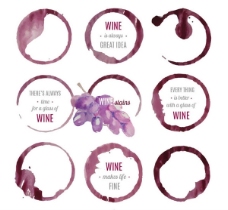 葡萄酒标签矢量