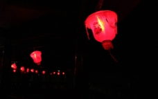 夜晚红灯笼图片