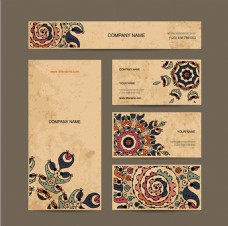 名片复古欧式古典花纹卡片