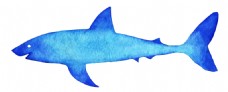 蓝色发光自由鲨鱼图片素材