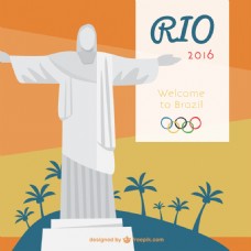 巴西里约2016奥运会神父背景矢量图素材