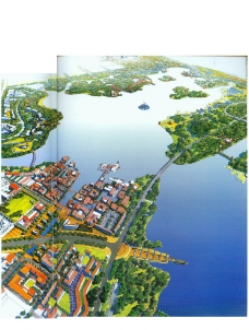 手绘城市滨水景观设计图片