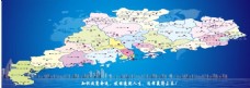 广东省县市分布矢量地图