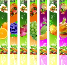 水果超市超市立柱水果柱子图片