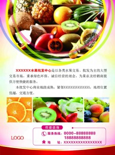 水果宣传水果店批发中心招商销售宣传单页