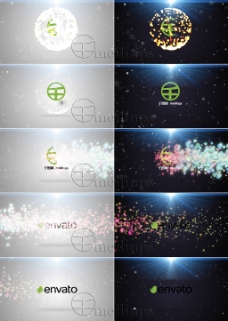 唯美粒子飞舞logo揭示片头AE模板