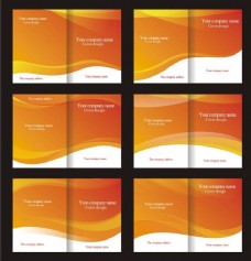 设计素材动感橙色画册封面设计矢量素材