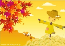 韩国自然风景秋天风景素材矢量AI格式0207
