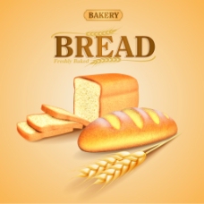 广告素材美味的全麦面包广告矢量素材