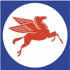 标志设计带翅膀的马飞腾跨月标志logo设计