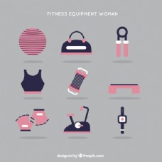 粉红颜色的女性健身器材