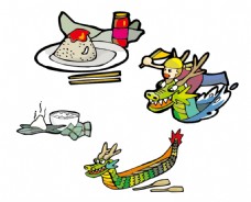 龙舟 粽子图片