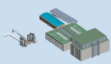 3D制作大型制作工厂普通工厂加工厂模型3D