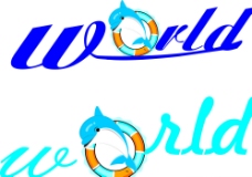 水世界标志 海豚标志图片