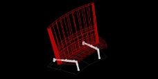 大红椅子家具CAD模型素材