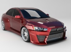 超酷三菱跑车3D模型素材