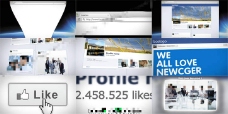 视频模板公司amp个人微博脸书网站宣传AE模板