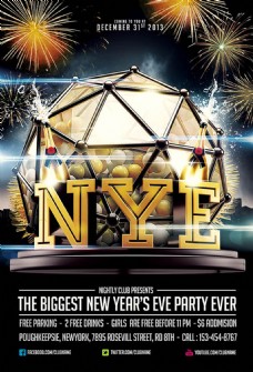 酒吧新年晚会主题海报图片psd素材下载