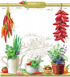 盆栽和辣椒