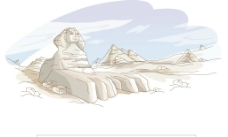 埃及风景矢量插画图片