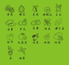 绿色蔬菜果蔬矢量图