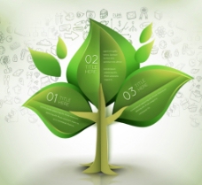 绿色树木 商务信息图图片