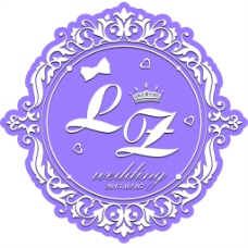 婚礼logo紫色