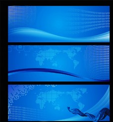 蓝色科技背景蓝色背景科技展板图片