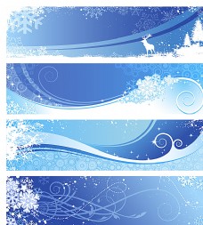 欧式边框雪花背景矢量素材图片