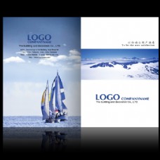 企业画册内页扬帆起航企业文化PSD素材