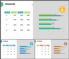 甘特图商业图表清新淡雅2