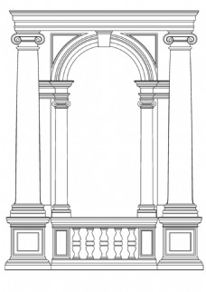 建筑素材欧式柱子建筑花纹素材