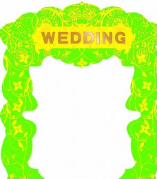 婚礼花门 婚礼仪式亭 绿色图片