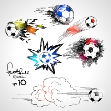 卡通标志卡通涂鸦足球标志