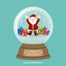 快乐老人快乐圣诞老人的水晶球